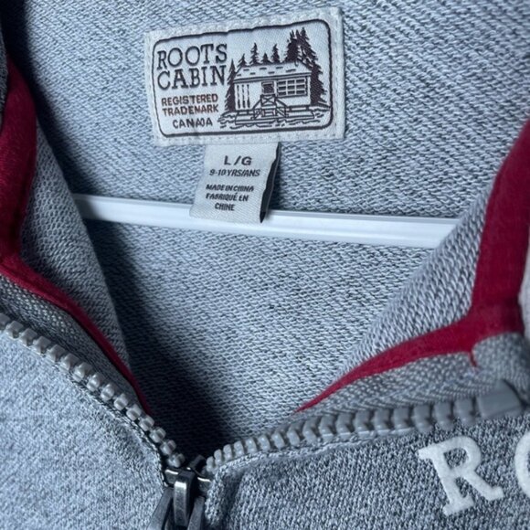 Roots Large Kids Girls 9 10 Yrs Zip Up Sweater Tops Sweatshirt 9 10 Grey Boxy Lg - Picture 8 of 8